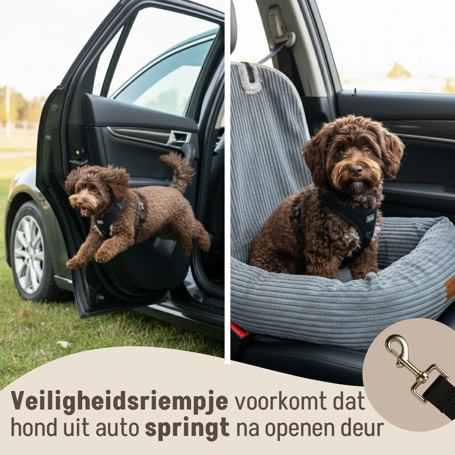 Autostoel Ribstof Grijs - MAAT S - Image 5