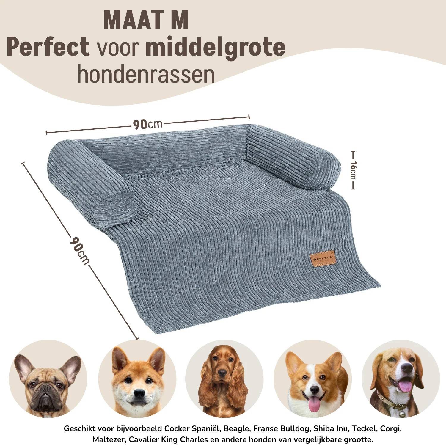 By Cee Cee Hondendeken Bank Ribstof - Image 19