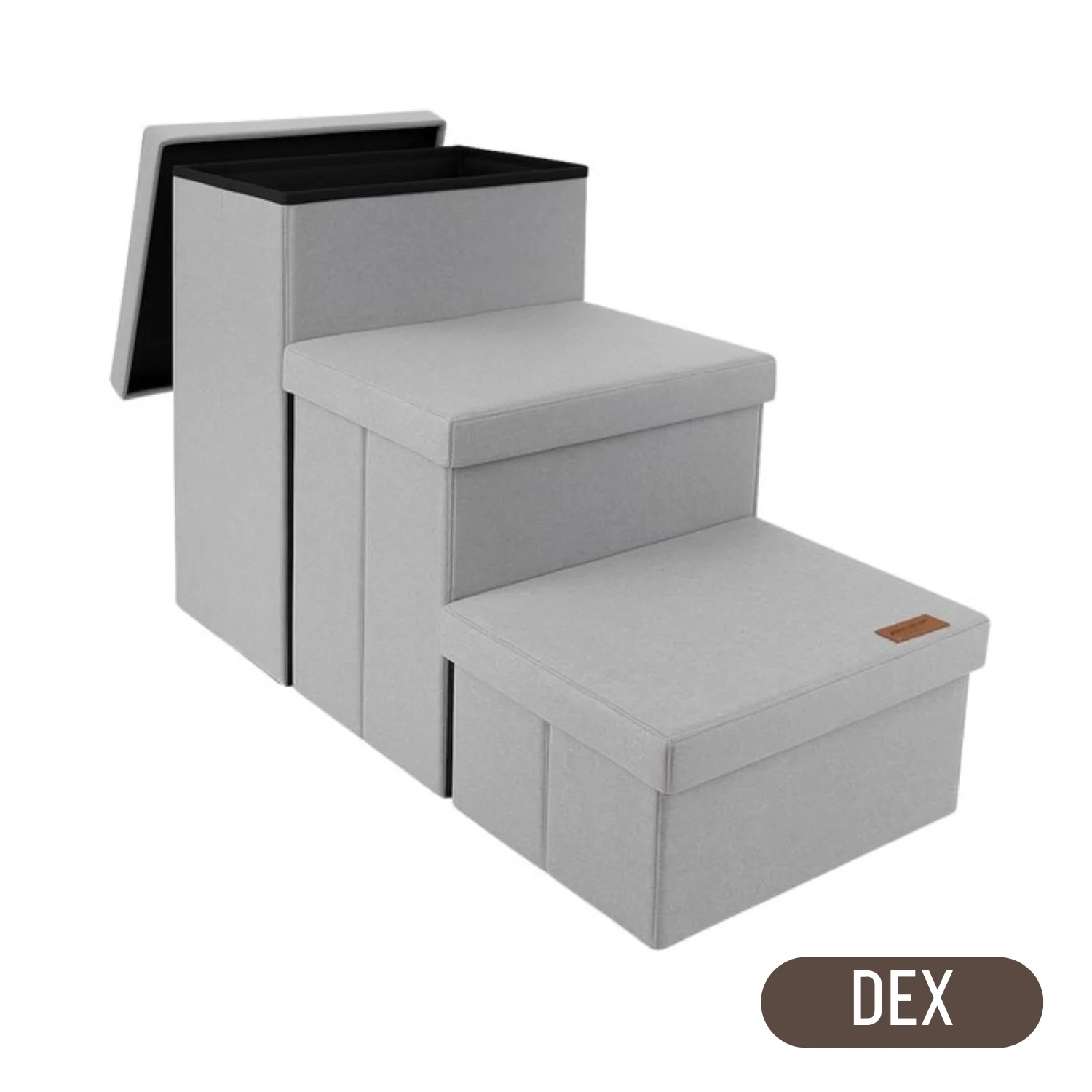 Hondentrap Stevig Model Met Opbergruimte - Trap Hond - tot 60 KG - Beige met grijs - Image 15